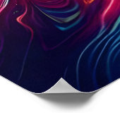 Psychedelic Buddha Art Poster - Vibrant Third Eye  ポスター (角)