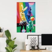 Psychedelic Bunny World ポスター (ホームオフィス)