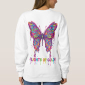 "Psychedelic Butterfly T-Shirt – Trippy Nature スウェットシャツ (裏面)