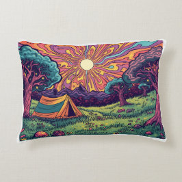 Psychedelic camping cushion アクセントクッション