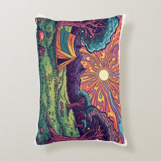 Psychedelic camping cushion アクセントクッション (正面(垂直))