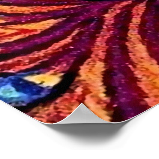 “Psychedelic Cat” by Louis Wain ポスター (角)