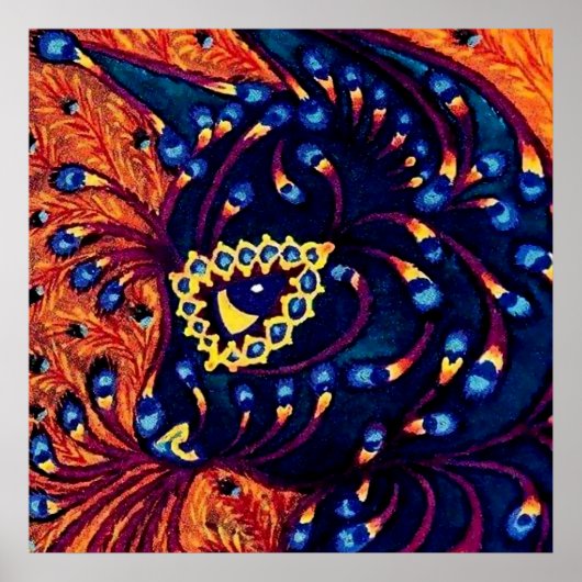 “Psychedelic Cat” by Louis Wain ポスター (正面)