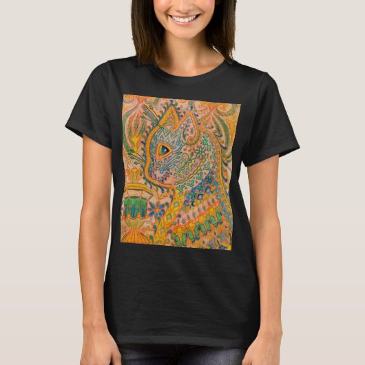 Psychedelic Cat by Louis Wain Tシャツ (正面)