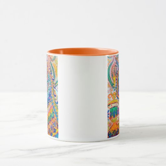 Psychedelic Cat, Louis Wain マグカップ (中央)