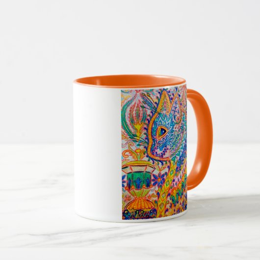 Psychedelic Cat, Louis Wain マグカップ (正面右)