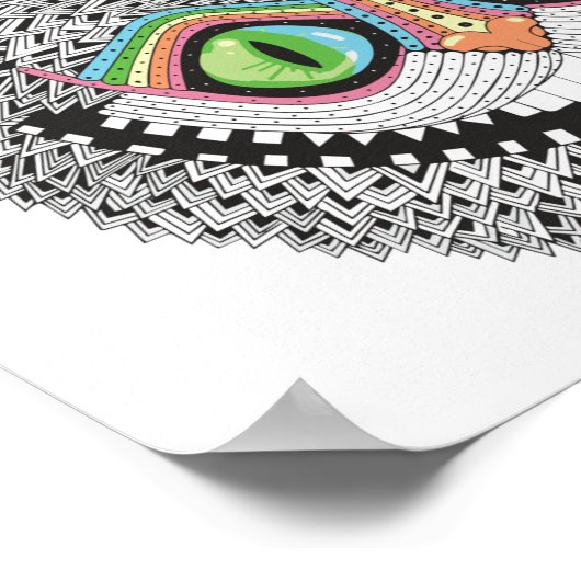 Psychedelic Cheshire Cat ポスター (角)