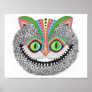 Psychedelic Cheshire Cat ポスター