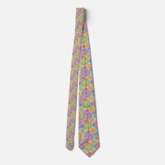 Psychedelic Colorful Custom Necktie Tie ネクタイ (裏面)