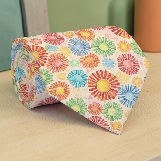 Psychedelic Colorful Custom Necktie Tie ネクタイ