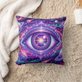 Psychedelic Cosmic Eye Design on Tees, Stickers, M クッション (ブランケット)