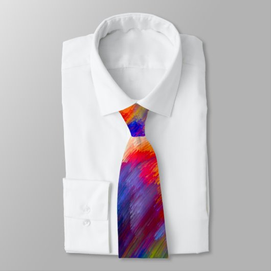 Psychedelic Crazy Rainbow Tie-dye Cosmic Neck Tie ネクタイ (タイ)
