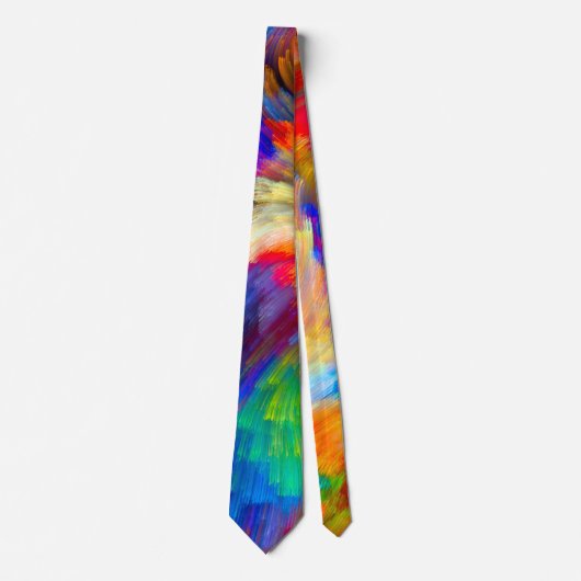Psychedelic Crazy Rainbow Tie-dye Cosmic Neck Tie ネクタイ (正面)