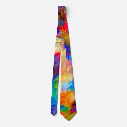 Psychedelic Crazy Rainbow Tie-dye Cosmic Neck Tie ネクタイ (裏面)