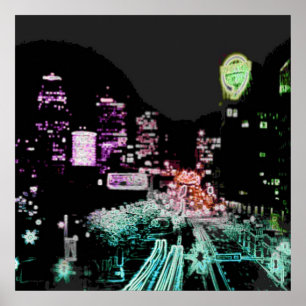 Psychedelic Downtown Kansas City ポスター