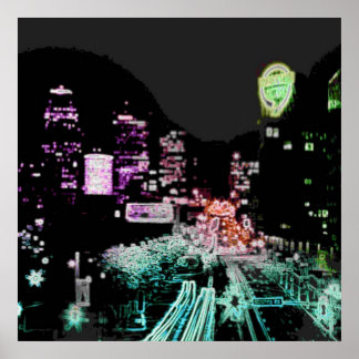 Psychedelic Downtown Kansas City ポスター