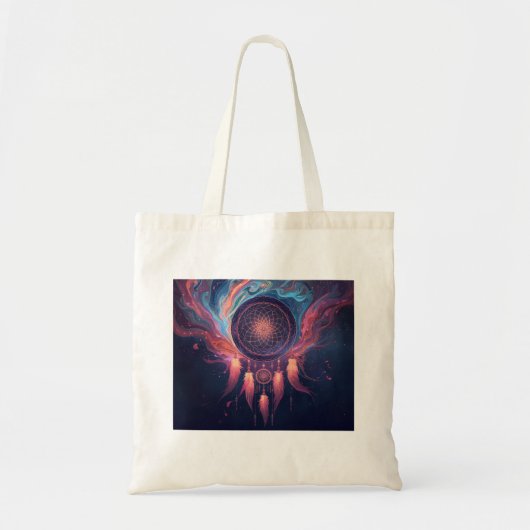 Psychedelic dream catcher tote bag トートバッグ (正面)