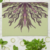 Psychedelic Eye Plant - Surreal Botanical Mandala キッチンタオル (折り畳み)