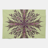 Psychedelic Eye Plant - Surreal Botanical Mandala キッチンタオル (横)