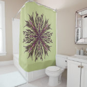 Psychedelic Eye Plant - Surreal Botanical Mandala シャワーカーテン (インサイチュ)