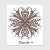 Psychedelic Eye Plant - Surreal Botanical Mandala シール (シート)