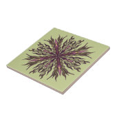 Psychedelic Eye Plant - Surreal Botanical Mandala タイル (側面)