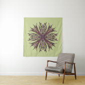 Psychedelic Eye Plant - Surreal Botanical Mandala タペストリー (インサイチュ)