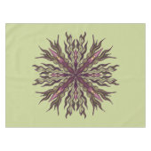 Psychedelic Eye Plant - Surreal Botanical Mandala テーブルクロス (正面(横))