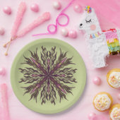 Psychedelic Eye Plant - Surreal Botanical Mandala ペーパープレート (パーティー)