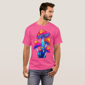Psychedelic Festival Raver Edm Dj Mushroom Tシャツ (正面フル)