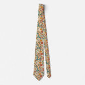 Psychedelic Floral 1970s Custom Necktie Tie ネクタイ (正面)