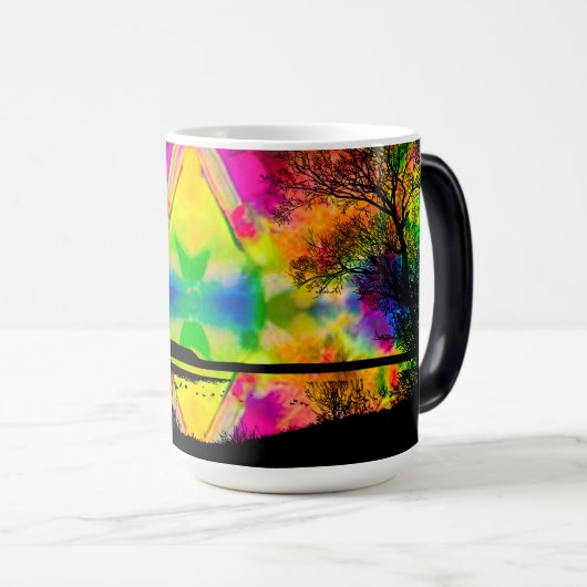 Psychedelic Forest Magic Coffee Mug モーフィングマグカップ (正面右)