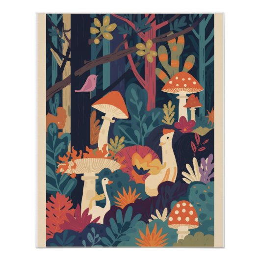 Psychedelic forest poster ポスター (正面)