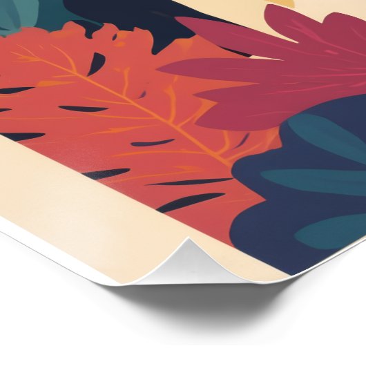 Psychedelic forest poster ポスター (コーナー)