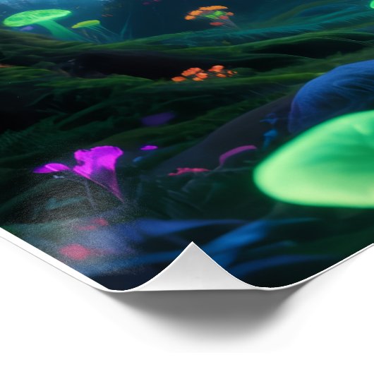 Psychedelic forest poster ポスター (コーナー)