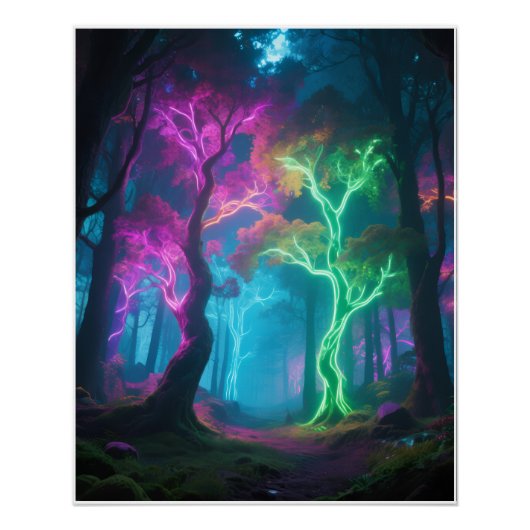 Psychedelic forest poster ポスター (正面)