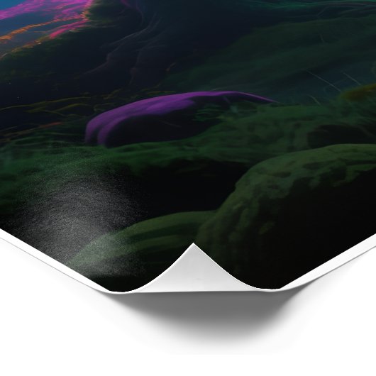 Psychedelic forest poster ポスター (コーナー)