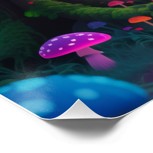 Psychedelic forest poster ポスター (コーナー)