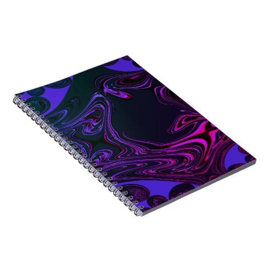 Psychedelic Fractal Spiral Notebook ノートブック (右側)