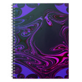 Psychedelic Fractal Spiral Notebook ノートブック (正面)