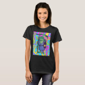 Psychedelic Frog With Lantern Traveling The Trippy Tシャツ (正面フル)