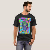 Psychedelic Frog With Lantern Traveling The Trippy Tシャツ (正面フル)