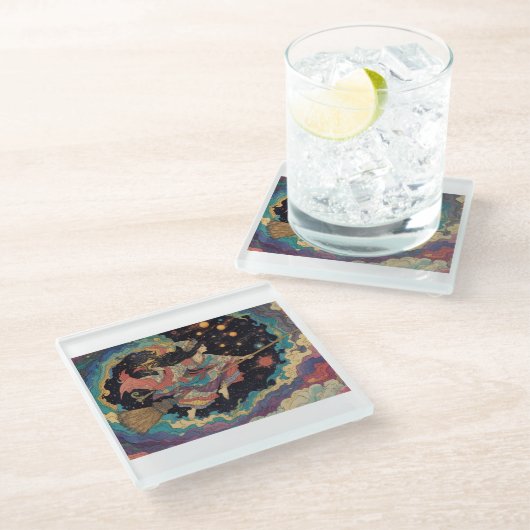 Psychedelic glass coaster ガラスコースター (アングル)