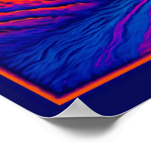 Psychedelic Grand Teton ポスター (角)