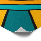 Psychedelic Guitarist Poster Vibrant Retro Music ポスター (角)