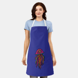Psychedelic Jellyfish Apron | Bold Ocean Vibes エプロン