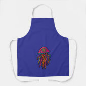 Psychedelic Jellyfish Apron | Bold Ocean Vibes エプロン (正面)