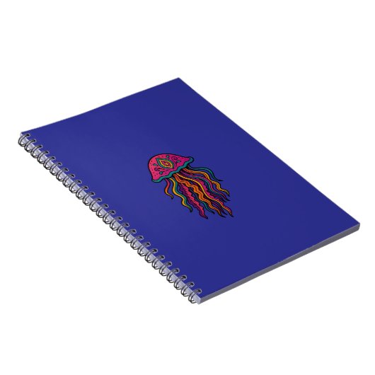 Psychedelic Jellyfish Spiral Notebook ノートブック (右側)