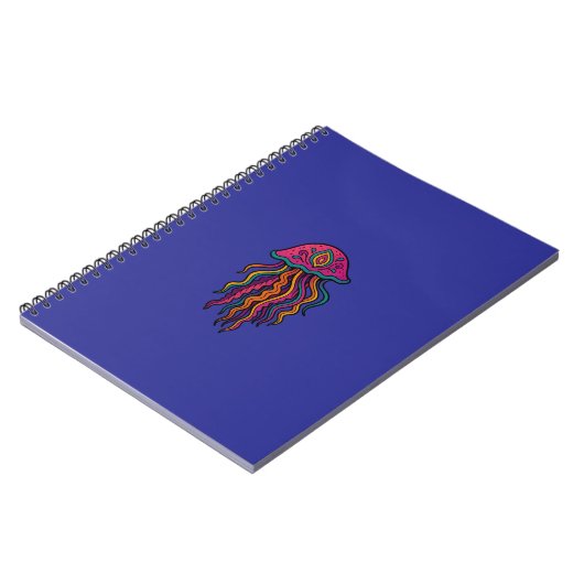 Psychedelic Jellyfish Spiral Notebook ノートブック (左側)