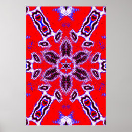Psychedelic Kaleidoscope Poster – Neon Abstract ポスター